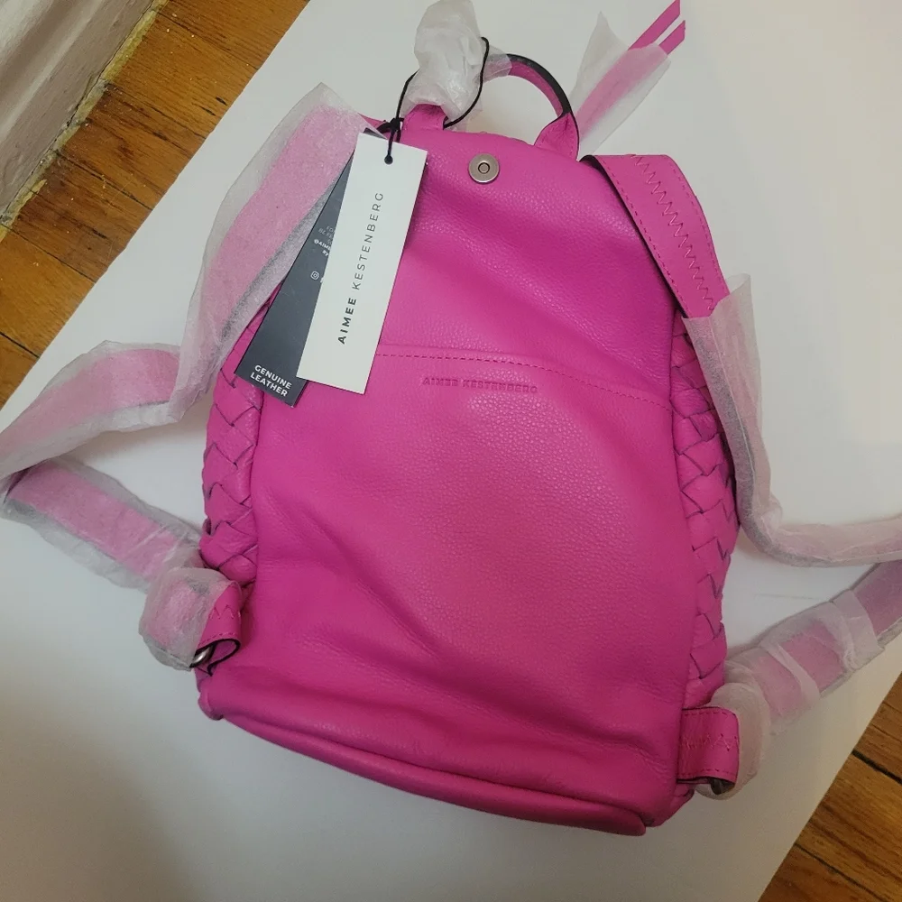 Aimee Kestenberg Hot Pink Tamitha leather‎ Backpack